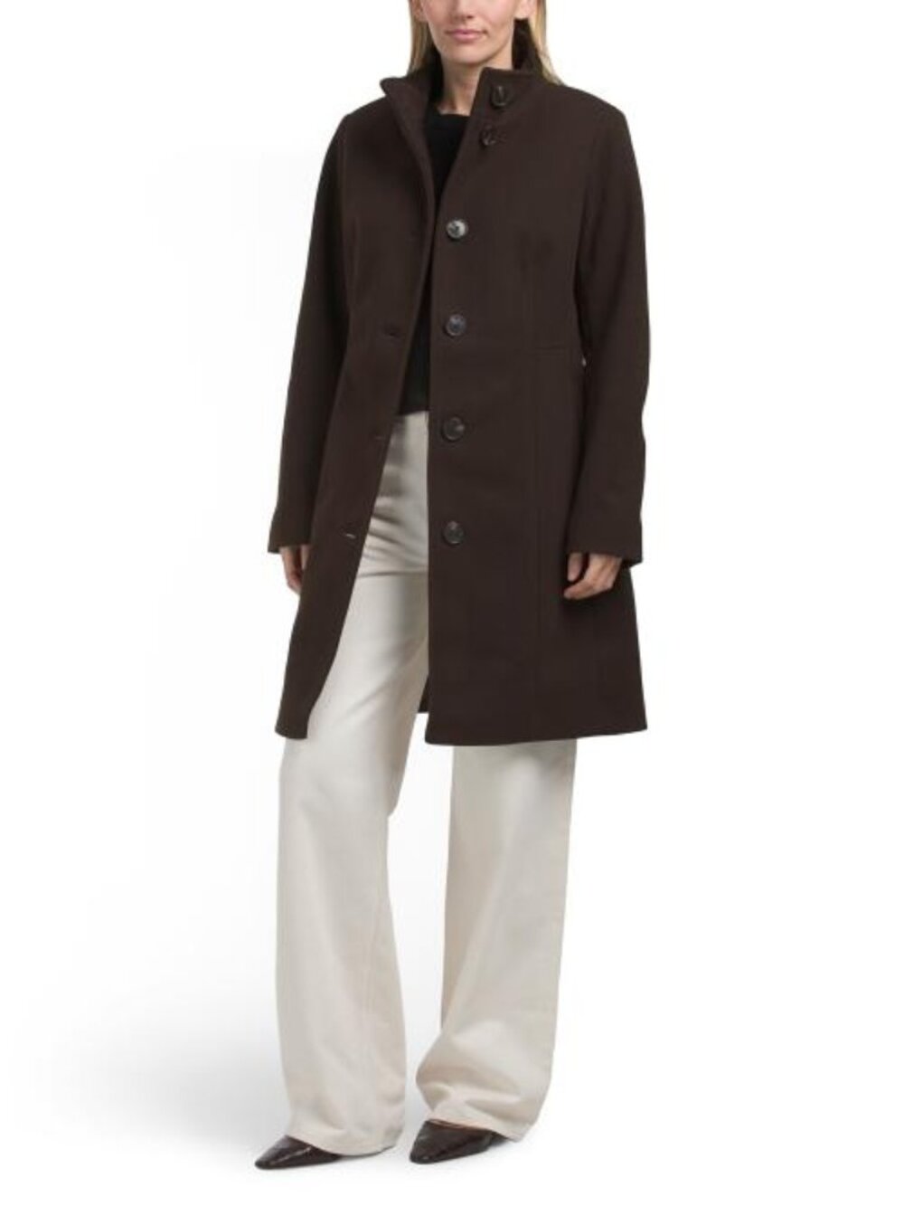 CALVIN KLEIN Single Breasted Faux Wool Coat